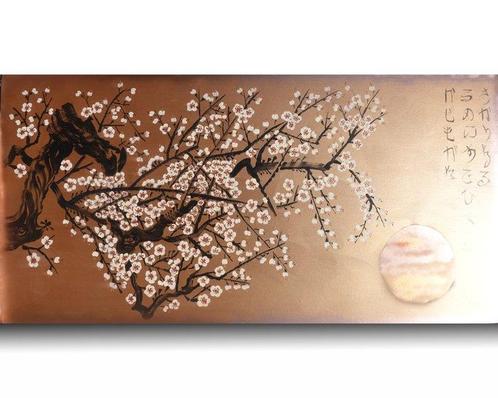 Ksavera - Bronze Japanese birds J421 - painting on XXL, Antiek en Kunst, Kunst | Schilderijen | Modern