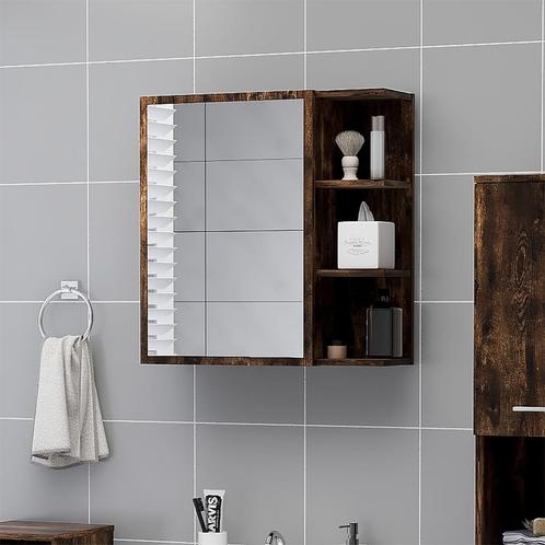 vidaXL Badkamerspiegelkast 62,5x20,5x64 cm bewerkt hout, Huis en Inrichting, Tafels | Kaptafels, Nieuw, Verzenden