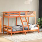 vidaXL Stapelbed massief grenenhout wasbruin 80x200/120x200, Verzenden, Nieuw