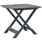 vidaXL Tuintafel inklapbaar 79x72x70 cm kunststof antraciet, Tuin en Terras, Tuintafels, Verzenden, Nieuw