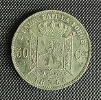 België. Leopold II. 50 Cetns / 2 Francs 1866/1898, 4 stuks, Postzegels en Munten