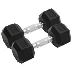 vidaXL Halters 2 st 16 kg gietijzer, Sport en Fitness, Verzenden, Nieuw