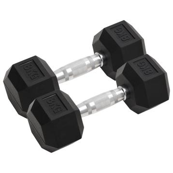 vidaXL Halters 2 st 16 kg gietijzer, Sport en Fitness, Verzenden, Nieuw