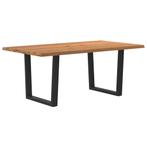 vidaXL Eettafel met natuurlijke rand 180x100x74 cm massief, Huis en Inrichting, Verzenden, Nieuw