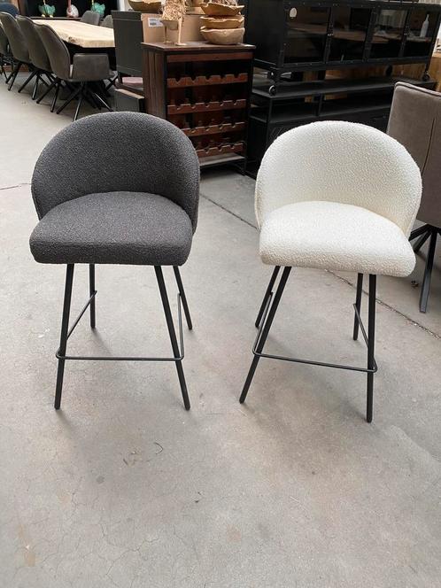 June barstoel, bouclé stof (nieuw, outlet), Huis en Inrichting, Stoelen, Nieuw, Metaal, Stof