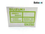 Instructie Boek Suzuki GN 250 1984-1997 (GN250 NJ42A), Motoren, Verzenden, Gebruikt