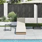vidaXL Ligstoel inklapbaar met kussen opbergruimte poly, Tuin en Terras, Verzenden, Nieuw