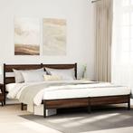 vidaXL Bedframe zonder matras metaal bruin eikenkleur, Huis en Inrichting, Verzenden, Nieuw