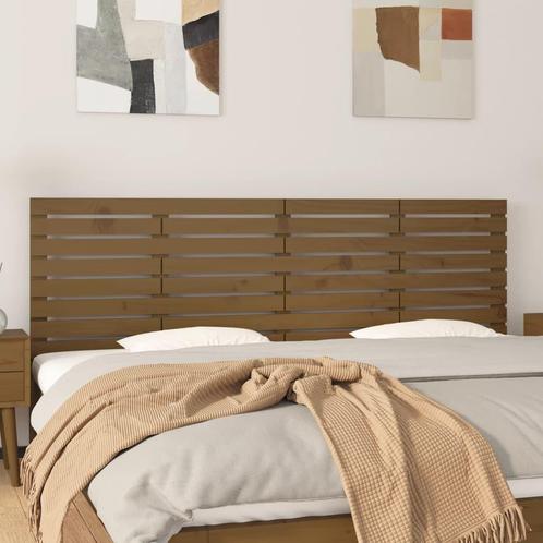 vidaXL Tête de lit murale Marron miel 206x3x63 cm Bois, Maison & Meubles, Chambre à coucher | Lits, Neuf, Envoi