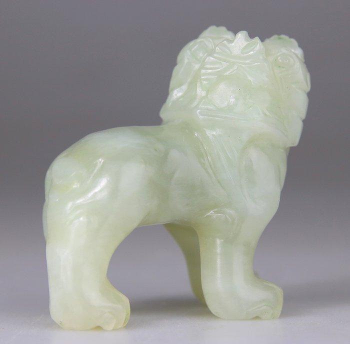 Leeuw Foo Dog beeldje - Serpentine - China - 19e - 20e eeuw, Antiquités & Art, Antiquités | Autres Antiquités