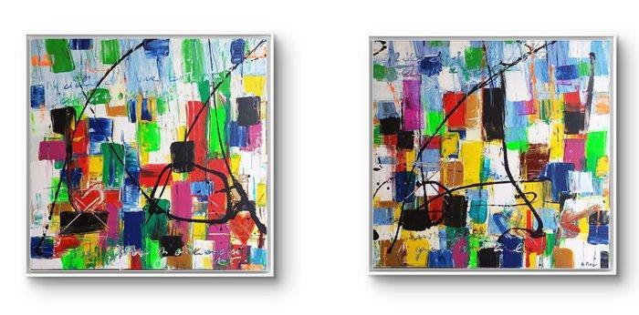 Alfredo Pierro (1976) - Orizzonte XXL (archivio n. 26125), Antiek en Kunst, Kunst | Schilderijen | Modern