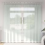 vidaXL Gordijnen voile met lussen 2 st 140x225 cm lichtgrijs, Huis en Inrichting, Stoffering | Gordijnen en Lamellen, Verzenden