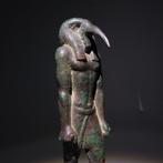 Oud-Egyptisch Brons Beeld van de God Thoth. Late Periode,