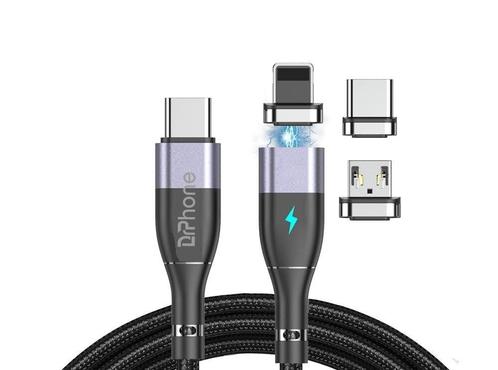 DrPhone ECHO2 -3 in 1 USB-C naar USB-C/Lightning/Micro USB, Informatique & Logiciels, Pc & Câble réseau, Envoi