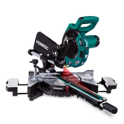Afkortzaag 2000W - 216mm | Radiaal kap- en verstekzaag met, Doe-het-zelf en Bouw, Gereedschap | Zaagmachines, Nieuw, Verzenden