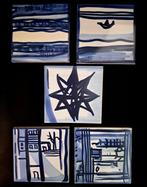 Maria Helena Vieira Da Silva (1908-1992) - 5 azulejos de, Antiek en Kunst