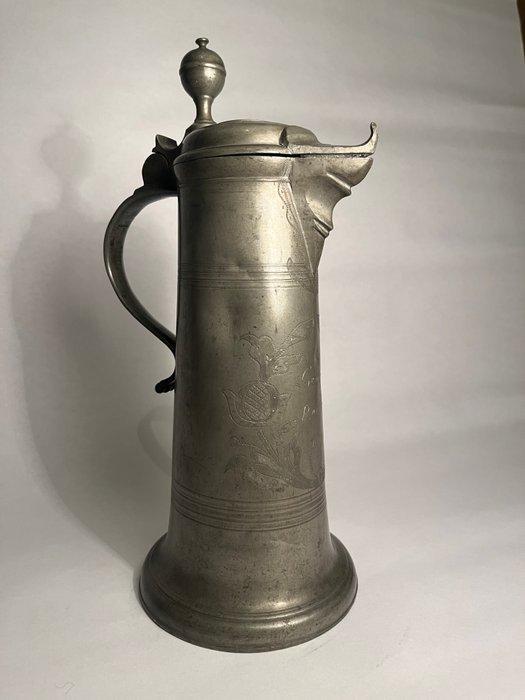 Kan - Tin - 1791 Georg Reither, Antiek en Kunst, Antiek | Overige Antiek