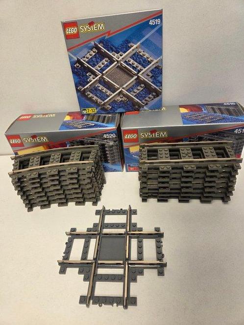 Lego Set - Train - Rail Crossing 4519+Straight Rails Set, Kinderen en Baby's, Speelgoed | Duplo en Lego