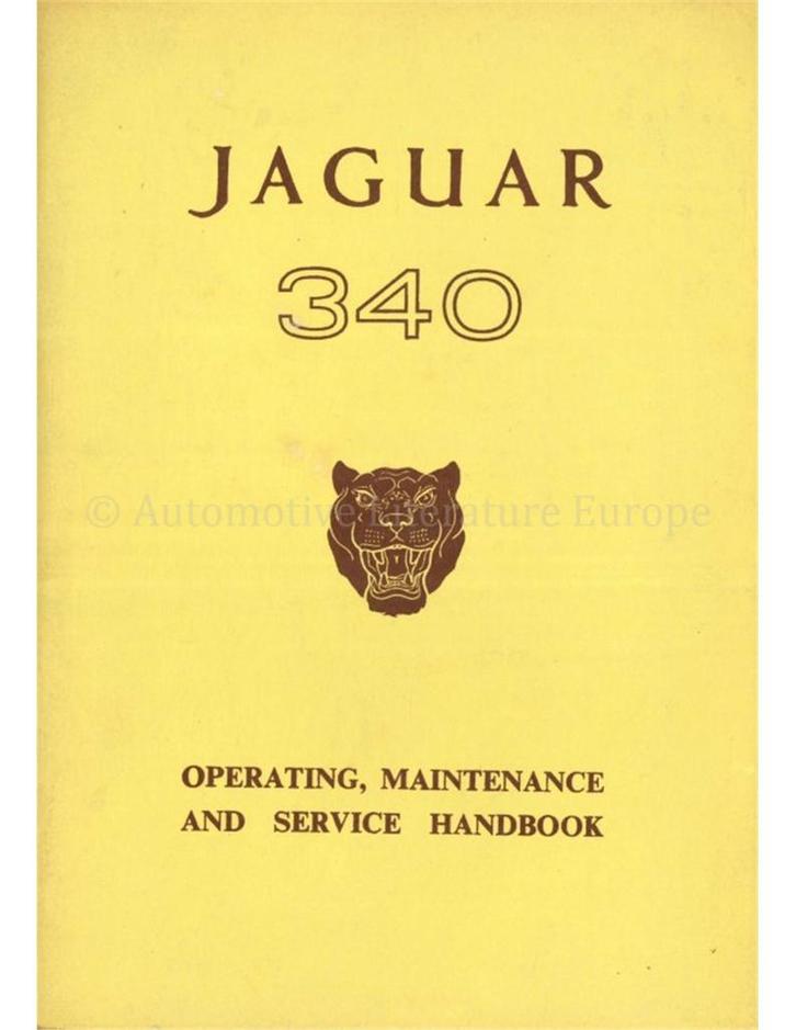 1968 JAGUAR 340 INSTRUCTIEBOEKJE ENGELS, Auto diversen, Handleidingen en Instructieboekjes