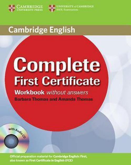 Complete First Certificate Workbook with Audio CD, Boeken, Overige Boeken, Zo goed als nieuw, Verzenden
