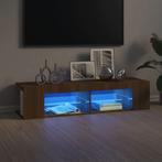vidaXL Tv-meubel met LED-verlichting 135x39x30 cm bruin, Verzenden, Nieuw