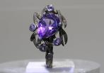 Améthyste bague - Hauteur : 22 mm - Largeur : 20 mm- 3.2 g -