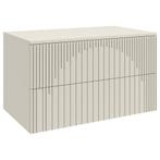 Wastafel Onderkast Ancon 80 cm Beige Wastafelmeubel, Verzenden, Nieuw