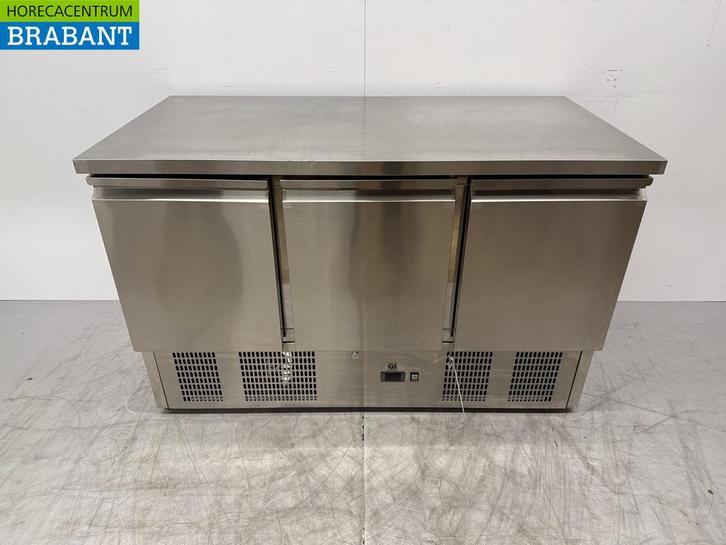 RVS Gastro-Inox Koelwerkbank 3 Deuren 136,5 cm 230V Horeca, Articles professionnels, Horeca | Équipement de cuisine, Enlèvement ou Envoi