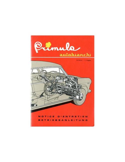 1965 AUTOBIANCHI PRIMULA INSTRUCTIEBOEKJE FRANS DUITS, Auto diversen, Handleidingen en Instructieboekjes, Ophalen of Verzenden