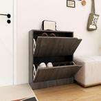 vidaXL Schoenenkast 2 deuren 59x24x74 cm bewerkt hout sonoma, Huis en Inrichting, Kasten | Schoenenkasten, Verzenden, Nieuw