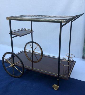 DRGM - Serveerwagen - Hout, Verguld messing - Voedselwagen