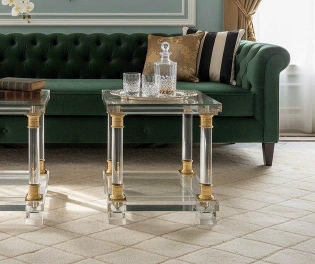 Estilo Maison Charles - Table dappoint (2) - Lucite,, Maison & Meubles, Maison & Meubles | Autre