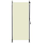 vidaXL Rolgordijn voor buiten 100x270 cm crème, Tuin en Terras, Verzenden, Nieuw