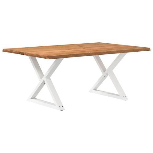 vidaXL Eettafel met natuurlijke rand 180x120x74cm eikenhout, Huis en Inrichting, Tafels | Eettafels, Nieuw, Verzenden