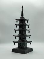 Beeld, Five-story Pagoda Incense Burner, Wooden, Made in