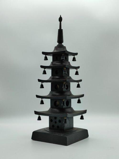 Beeld, Five-story Pagoda Incense Burner, Wooden, Made in, Antiquités & Art, Curiosités & Brocante