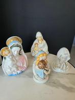 Beeld, Collectie van 4 porseleinen religieuze beeldjes -