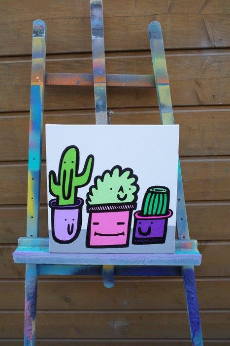 Kev Munday - Happy Cacti, Antiek en Kunst, Kunst | Schilderijen | Modern