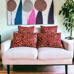 Set van vier kussenhoezen van 100% fluweel - Textiel (4) -