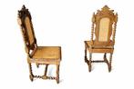 Stoel (2) - Eik - Neo renaissance stoelen., Antiek en Kunst