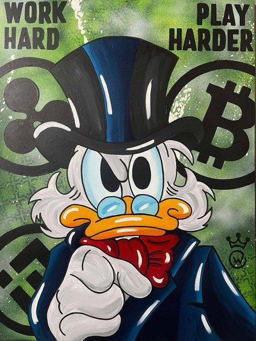 Xavier Van Walsem (1980) - Scrooge Mcduck wants you and, Antiek en Kunst, Kunst | Schilderijen | Modern