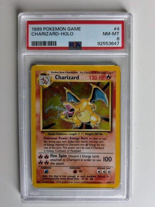 Pokémon - 1 Card - 1999 base set 4/102 NM-MT 8, Holo, PSA 8,, Hobby & Loisirs créatifs, Jeux de cartes à collectionner | Pokémon