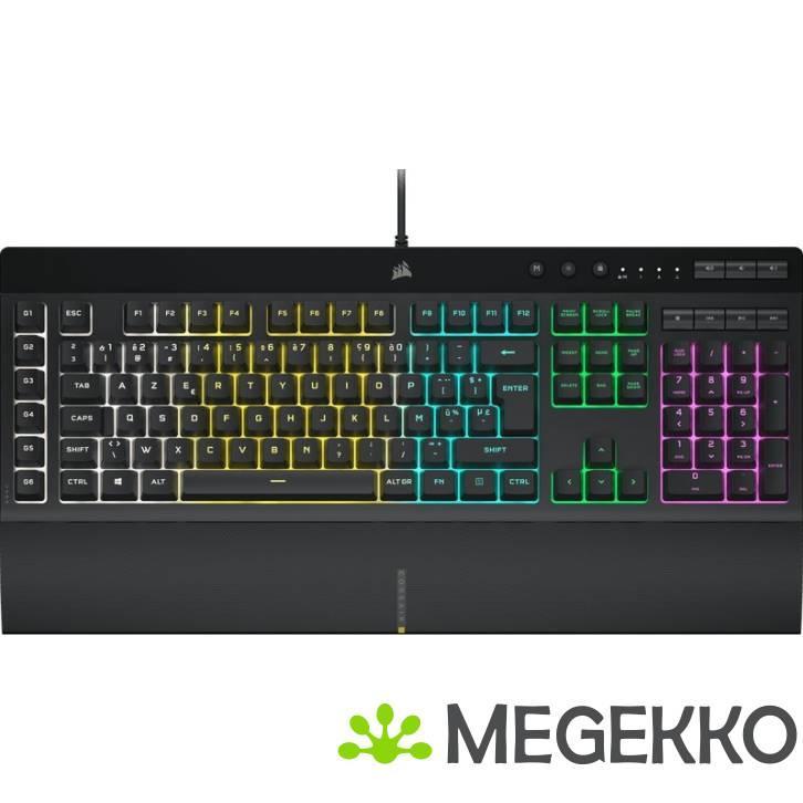 Corsair K55 RGB Pro Zwart Azerty Belgisch, Computers en Software, Toetsenborden, Nieuw, Verzenden