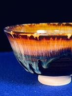 Takatori theekop (Chawan) met inscriptie Kjitsu door