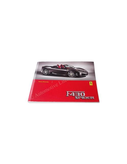 2005 FERRARI F430 SPIDER INSTRUCTIEBOEKJE FRANS, Auto diversen, Handleidingen en Instructieboekjes, Ophalen of Verzenden