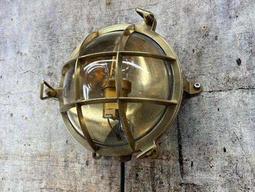 Cage light - Laiton, Verre, Antiek en Kunst, Antiek | Wandborden en Tegels