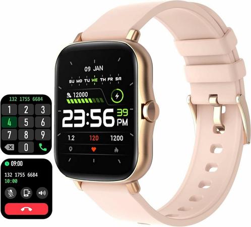 Elegante Smartwatch met telefoonfunctie, Bluetooth-koppel..., Handtassen en Accessoires, Smartwatches, Nieuw, Verzenden