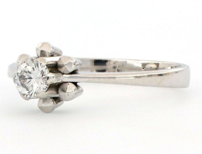 Zonder Minimumprijs - Ring - 18 karaat Witgoud - 0.25ct. tw., Handtassen en Accessoires, Ringen