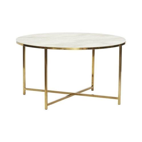 Hübsch - Salontafel - POND Tafel - Messing/Wit - Glas,, Antiek en Kunst, Kunst | Designobjecten