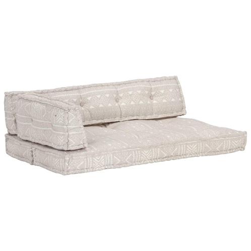 vidaXL Bankkussen pallet stof patchwork lichtbruin, Huis en Inrichting, Woonaccessoires | Kussens, Nieuw, Verzenden